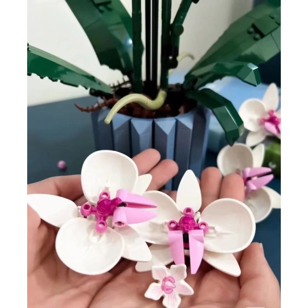 Orchid Building Blocks Floral Succulents in Pots 10311 Romantic Set Compatible with LEGO