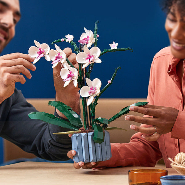 Orchid Building Blocks Floral Succulents in Pots 10311 Romantic Set Compatible with LEGO