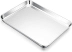 Cookie Sheet for Baking, 18”x13” Stainless Steel Baking Sheet Pan for Oven, Large Non Toxic Metal Baking Tray for Cake Cookies, Healthy & Rust Free, Mirror Finish & Dishwasher Safe, 1 Pack