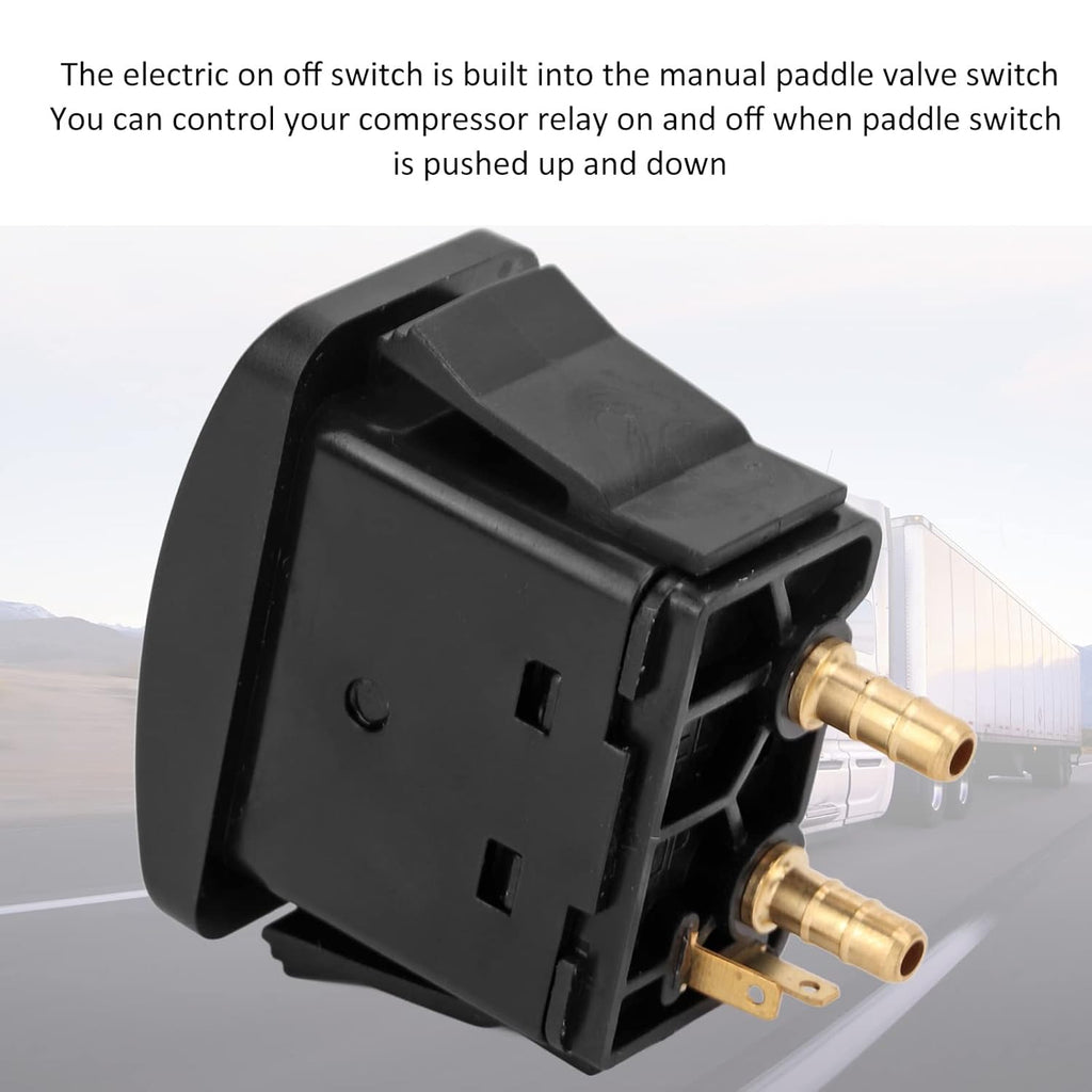 Air Spring Activation Switch Electric Cab Seat Valve Switch Paddle Type Push to Snap Tab ON Off ON Compressor Accessory Air Ride Suspension Control Switch