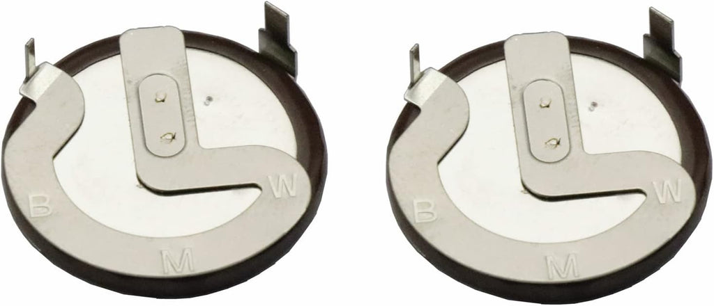 2Pcs Remote Key Fob Rechargeable Battery 3V 20mah Compatible for BMW E39 E46 E60 E90 E92 for VL2020 90 Degrees