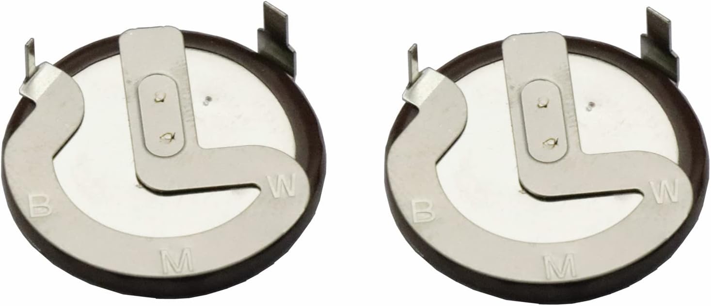 2Pcs Remote Key Fob Rechargeable Battery 3V 20mah Compatible for BMW E39 E46 E60 E90 E92 for VL2020 90 Degrees