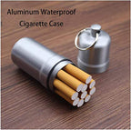 Cigarette Box, Aluminum Alloy Cigarette Case, Airtight Smell Proof Container, Cylinder Sealed Portable Waterproof Unique Birthday for Women Men 2pcs