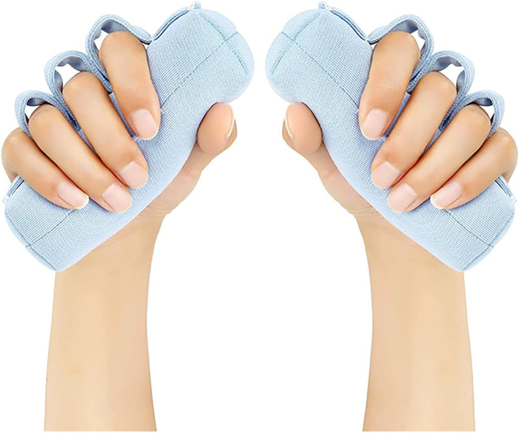 Finger Contracture Grips Cushion, Finger Splitter, Palm Anti Flaw Ulcer Pad, Anti Stick, Finger Hand Grab Bar, for bedridden Old Man,The Disabled Care and Rehabilitation Training 2-pcs