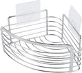 Rustproof Hanging Corner Shower Caddy, Wall Mounted Adhesive Bathroom Shower Shelf Storage Organizer Basket, No Drilling Stainless Steel Soap Sponge Shampoo Conditioner Holder Kitchen Rack