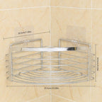 Rustproof Hanging Corner Shower Caddy, Wall Mounted Adhesive Bathroom Shower Shelf Storage Organizer Basket, No Drilling Stainless Steel Soap Sponge Shampoo Conditioner Holder Kitchen Rack