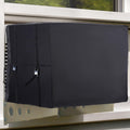 Air Conditioner Covers for Window Units - 3 Layers Insulation Outside AC Cover with Elastic Drawstring Metal Buckle Strap, Outdoor Winter Waterproof AC Canopy Sun Shade - 27.5 × 22.5 × 18.5 Inch