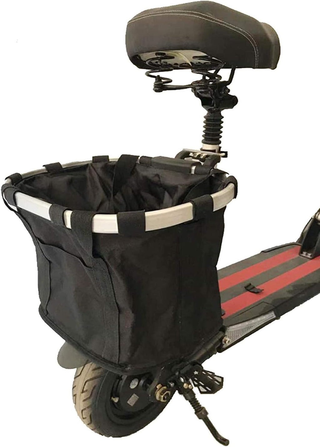 AISHFP Adult Electric Scooter Baskets, Folding Bicycle Basket Front Storage Shrink Pocket Closure Canvas Waterproof Car Basket for Scooters and Bikes, 26X24x34cm