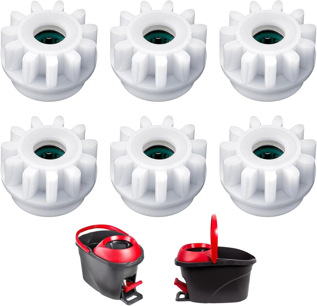 6Pcs Spin Mop Replacement Parts, Spin Mop Bucket Clutch Bearing Gear Replacement Compatible with Ocedar, One Way Bearing Bucket Gears Pedal Repair Replacement for Vileda and More Rotation Mop