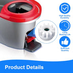 6Pcs Spin Mop Replacement Parts, Spin Mop Bucket Clutch Bearing Gear Replacement Compatible with Ocedar, One Way Bearing Bucket Gears Pedal Repair Replacement for Vileda and More Rotation Mop