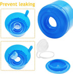 40 Pcs Non Spill Caps,Anti Splash Bottle Caps,Replacement Water Bottle Snap On Cap,Reusable Non-Spill Cap for 55 mm 3 and 5 Gallon Water Jugs