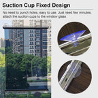 LXLA One-Way Mirror Roller Shade with Suction Cups, Punch-Free Single Way See-Through Clear Sun Blocking Reflective Insulation Curtain, Window (Size : 33×100cm/13×39in)