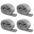 Steel Wool for Mice Control,4 Pack of 3.1" x13 Ft Steel Wool,Gap Filler for House & Garage,Keep Mice Away from Holes, Siding, Pipeline, Vents in Garden, House, Hardware DIY Kit（ #1 Coarse）