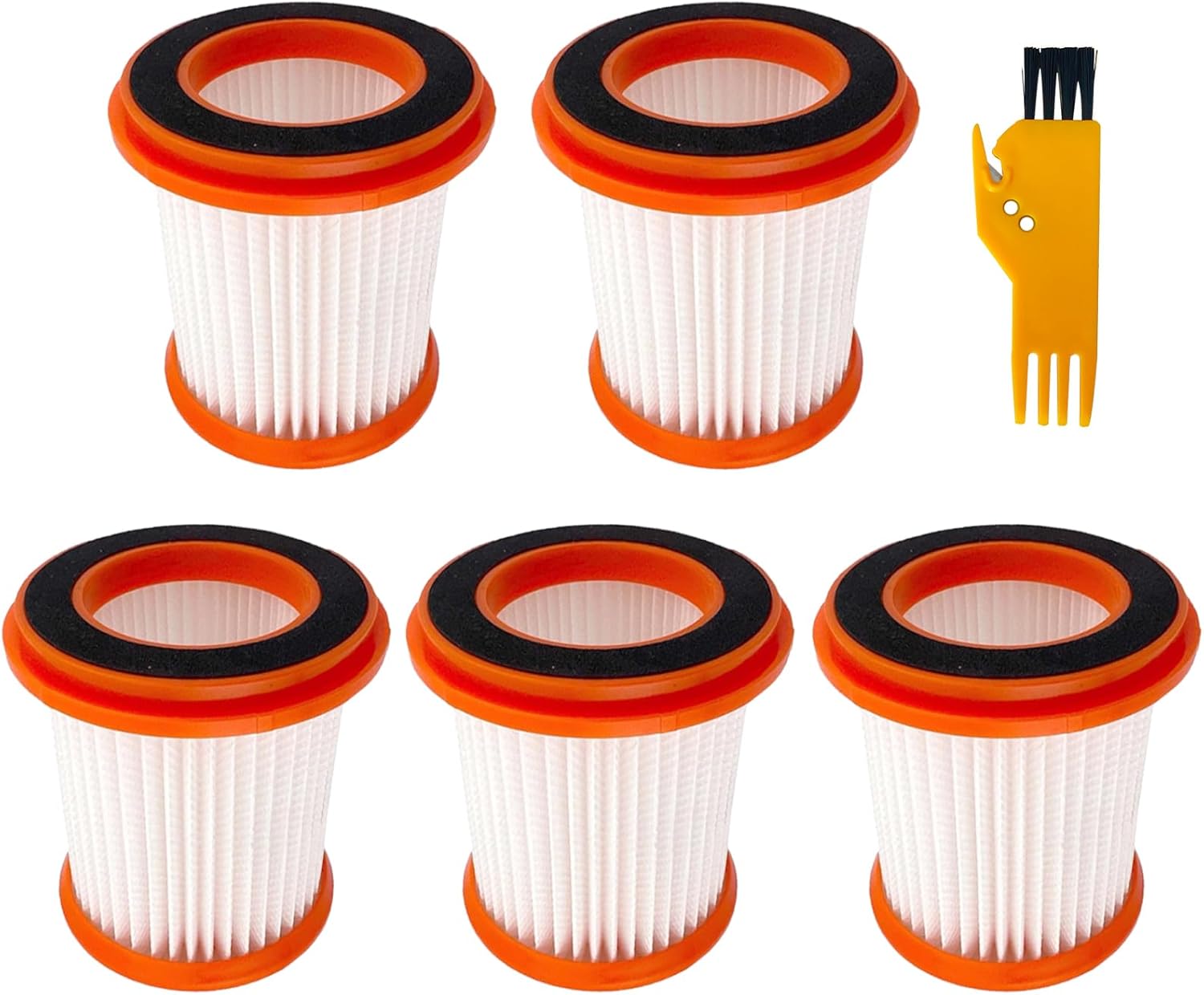 HEPA Filters for Voweek VW-VC08，for Moosoo XL618 Pro Vacuum Cleaner, 5 Pack Replacement Filter