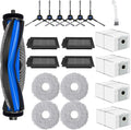 20 Pack Replacement Kits for Ecovacs Deebot T50 Max Pro Omni Vacuum Cleaner, Accessories Parts 1 Main Roller Brush, 4 Mopping Pad, 4 HEPA Filters, 4 Dust Bag, 6 Side Brushes 1 Cleaning Brush