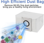 Dust Bags Spare Part for Ecovacs Deebot X1 X1 Plus T10 T10 Plus Robot Vacuum Cleaner Replacement Dust Garbage Bag Accessories (6 Pcs)