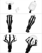 Professional Light Bulb Changer Kit - 3 Piece Set - Extension Pole Compatible, for High Ceiling Incandescent Bulbs with Standard, Floodlight & Recessed Changer