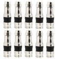RG11 Connectors 10 Pack,F Type Connectors,RG11 Coax Cable Compression Fitting with Weather Seal O Ring