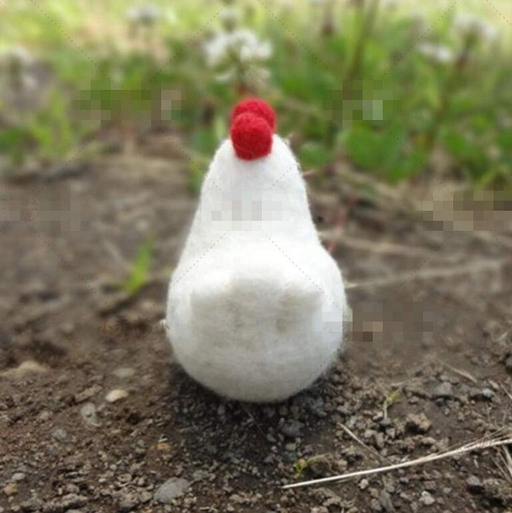 Needle Felting Kit Felt Animals Wool Felting DIY Kit : 1 Hen and 3 Chick