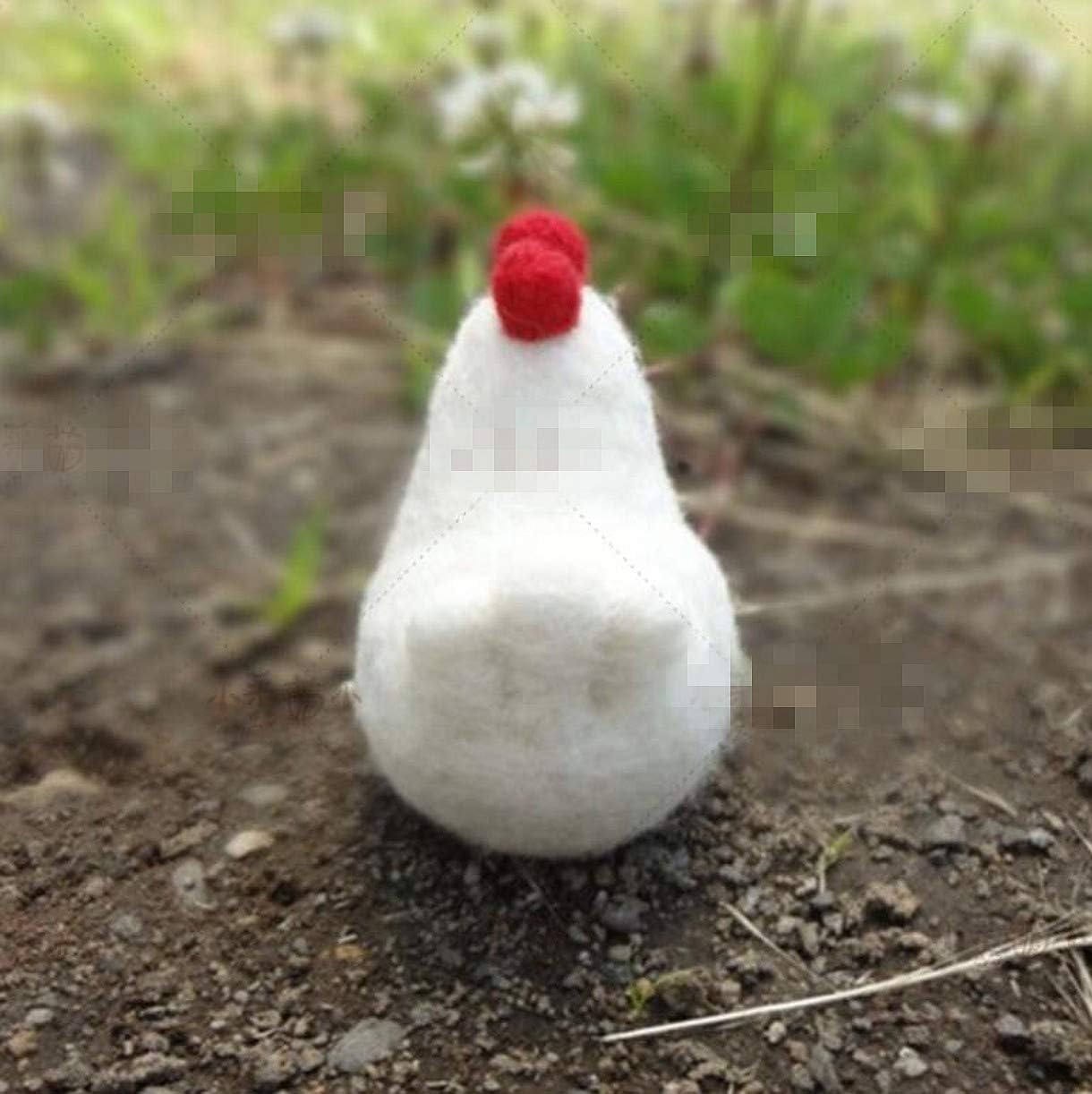 Needle Felting Kit Felt Animals Wool Felting DIY Kit : 1 Hen and 3 Chick