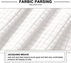 L Shape Sofa Chaise Lounge Cover, Thick Stretch Protector for Living Room Couch Cover Machine Washable (White, Right)