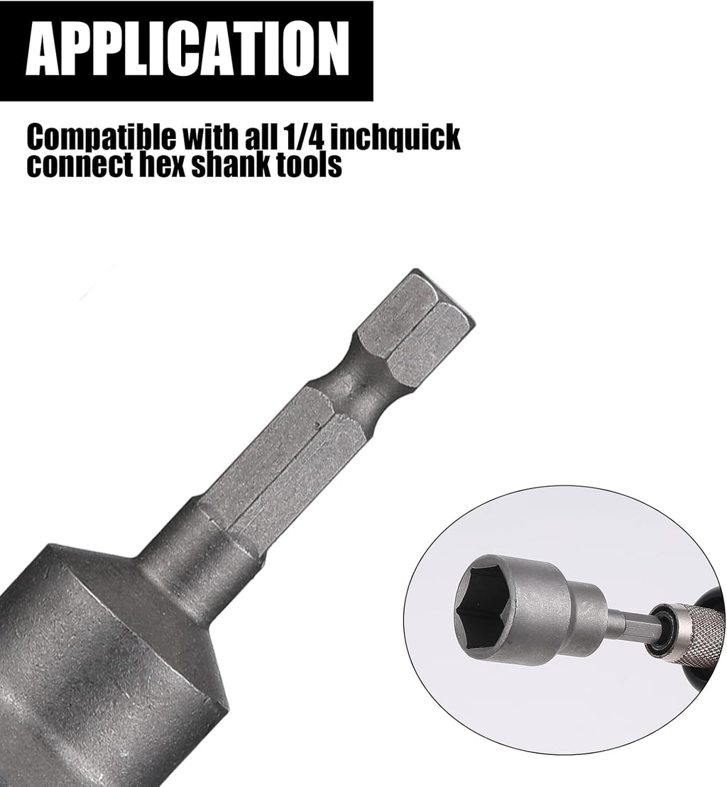 2 Pack RV Scissor Jack Socket, Camper Travel Trailer Jack Drill Adapter, 19mm Hex Drive, 1/4 Inch Hex Shank