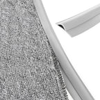 Carpet Edge Binding Trim, Self Adhesive Grey Floor Transition Strip/Rugs Edging Bar for Indoor Doormat Protect, Flexible PVC Seal Molding for Robot Vacuum Cleaner (1050cm (34.4ft))