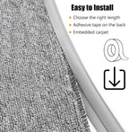 Carpet Edge Binding Trim, Self Adhesive Grey Floor Transition Strip/Rugs Edging Bar for Indoor Doormat Protect, Flexible PVC Seal Molding for Robot Vacuum Cleaner (1050cm (34.4ft))
