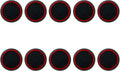 10Pcs Analog Controller Thumb Stick Grip Thumbstick Cap Cover for PS3/PS4/PS5 Controller - Black Background with Red Circle