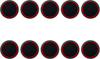 10Pcs Analog Controller Thumb Stick Grip Thumbstick Cap Cover for PS3/PS4/PS5 Controller - Black Background with Red Circle