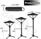 Portable Telescopic Stool - Lightweight Folding Chair for Camping & Fishing - Height Adjustable, Single Leg Tripod Seat - Foldable & Compact Design