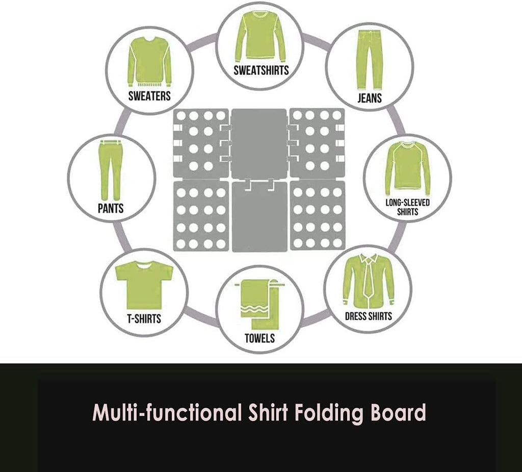 Shirt Folding Board, 27.56 x 22.44 T Shirt Folder, Easy and Fast Flip Fold Clothes Folding Board, Durable Plastic Laundry Folders Collapsible Liner for Easy Storage and Travel (Gray)