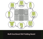 Shirt Folding Board, 27.56 x 22.44 T Shirt Folder, Easy and Fast Flip Fold Clothes Folding Board, Durable Plastic Laundry Folders Collapsible Liner for Easy Storage and Travel (Gray)