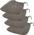 Set of 4 Chair Cushion with Ties for Dining Chairs [45x47cm] Non Slip Kitchen Dining Chair Pad and Seat Cushion with Machine Washable(@6)
