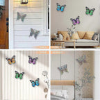 Butterfly Wall Decor 10.6 Inch Metal Indoor Outdoor Hanging Art for Patio Garden Yard Fence Home Living Room