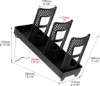 Paper Cup Holder - Paper Cup and Lid Organizer - Upright Holder with Three Compartments for Disposable Cups - Holds 100 Cups or 150 Lids - Steel Stand - Ideal for Kitchens, Offices, and Cafes