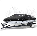 16-18ft Boat Cover Trailerable Marine Grade 600D Black