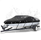 16-18ft Boat Cover Trailerable Marine Grade 600D Black