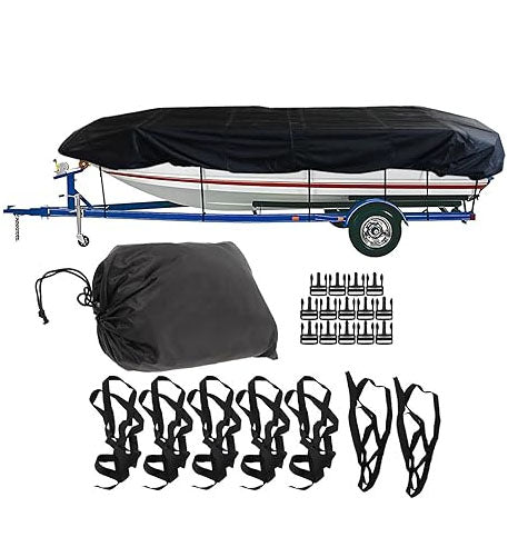11-13FT：420cm*270cm Boat Cover Trailerable Marine Grade 210D grey