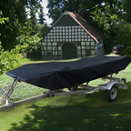 11-13FT：420cm*270cm Boat Cover Trailerable Marine Grade 210D grey