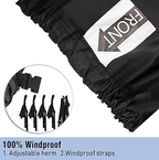11-13ft Boat Cover Trailerable Marine Grade 600D Black