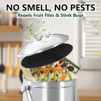 Kitchen Compost Bin Filters - 6-Pack Replacement Countertop Compost Bin Filters - Round 6.7 Inches