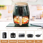 Airfryer Paper (100 sheets) - Airfryer Paper Mat 20 cm - Non-stick Airfryer Paper - Baking Mat - BPA-free - Suitable for 3-6 litre ovens - Baking Tray - Microwave-safe (square)