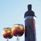 Cold Brew Coffee Pot - 1000 ml Glass Carafe with Infuser - For Iced Coffee & Iced Tea - Easy to Fill and Clean - Khaki