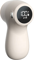 Rechargeable Lint Remover with Display - Lint Remover - Suction and Shave Function - Lint Remover - Type-C Charging - 3 Working Modes & 6-Blade System - Beige