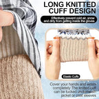 Pack of 3 pairs - Warm winter gloves for women - Extra thick - Knitted imitation - Suitable for cold winter weather (style B)