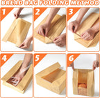 Bread Bag - Kraft paper with transparent window - 35*21*9 cm | Large baking bag - Suitable for storing bread, cookies, and snacks - Includes resealable tape