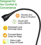 Dimmable Bedside Lamp, Minimalist LED Bedside Reading Lamp, Headboard Wall Mounted with USB Charger (Matte Black)