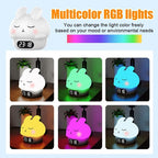 Children's night light - table lamp for bedroom - cute rabbit shape - cartoon bedside lamp - baby night light (pink)