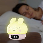 Children's night light - table lamp for bedroom - cute rabbit shape - cartoon bedside lamp - baby night light (pink)